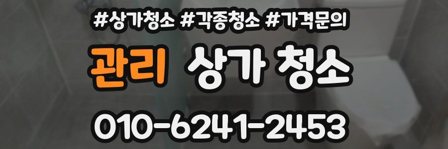 관리 상가 청소