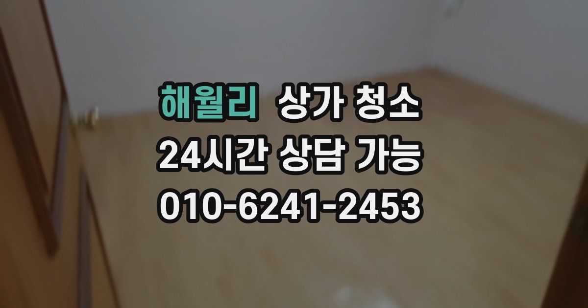 해월리 상가 청소