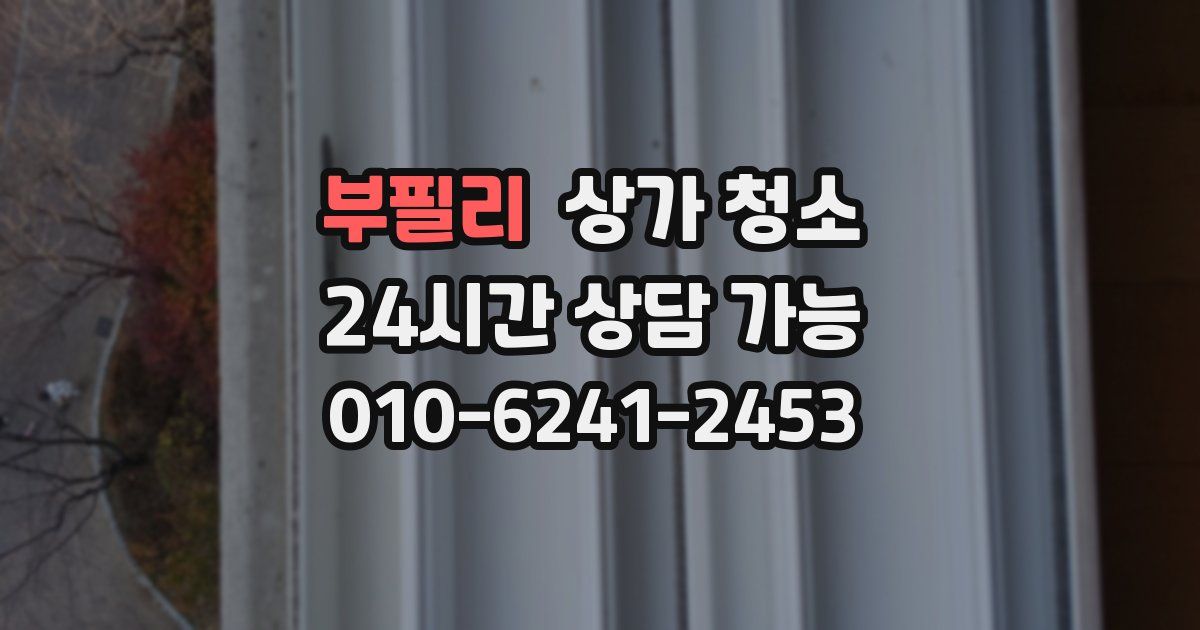 부필리 상가 청소