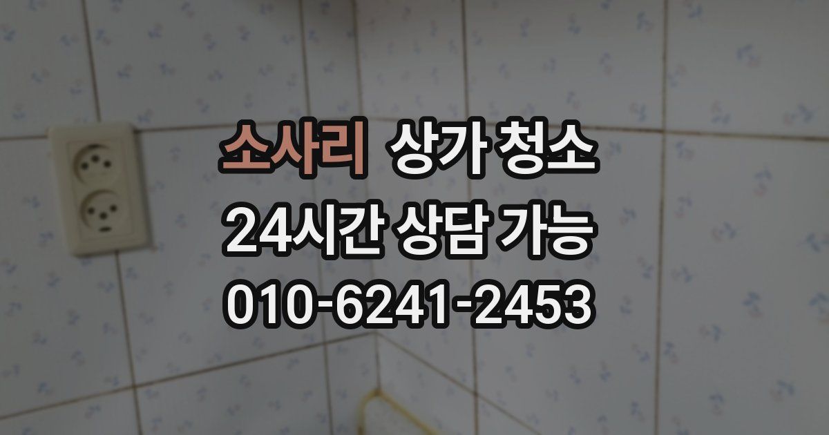 소사리 상가 청소