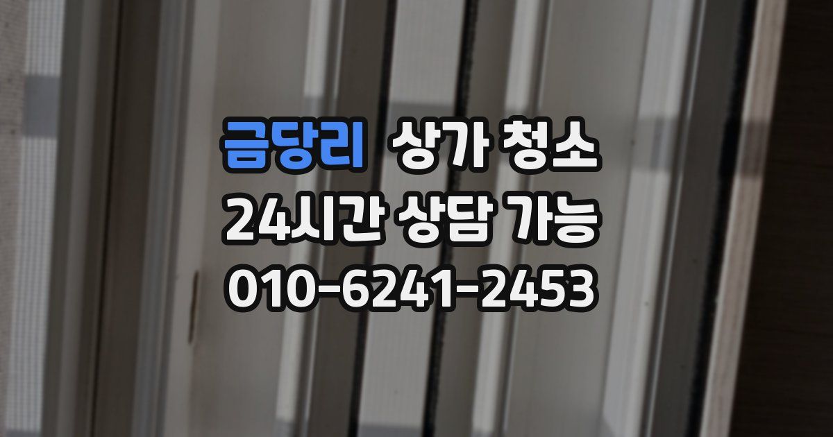 금당리 상가 청소