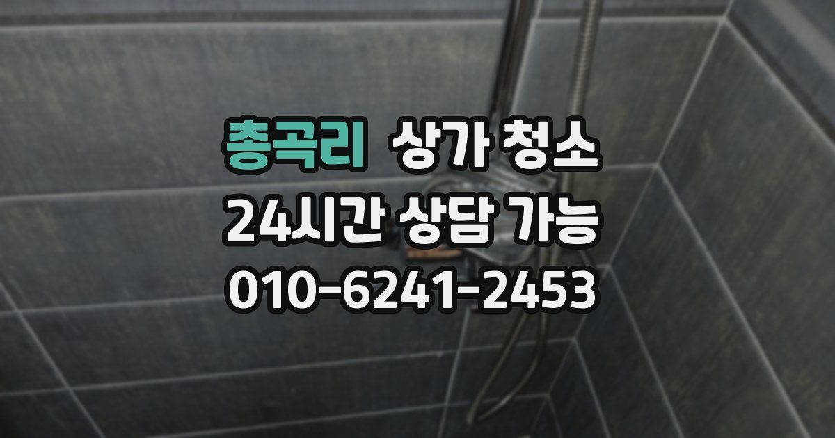 총곡리 상가 청소
