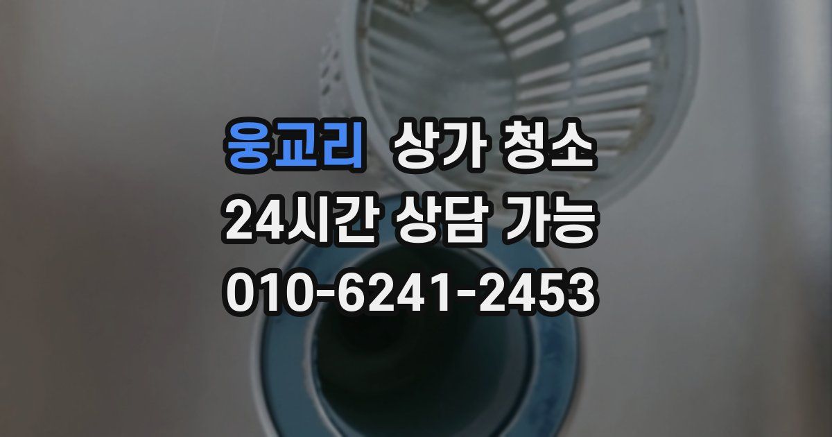 웅교리 상가 청소