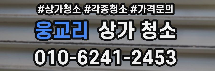 웅교리 상가 청소