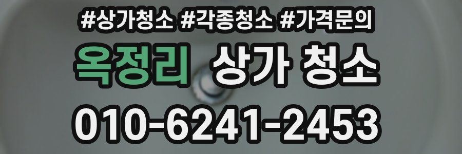 옥정리 상가 청소