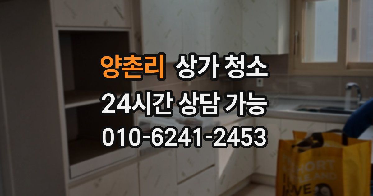 양촌리 상가 청소