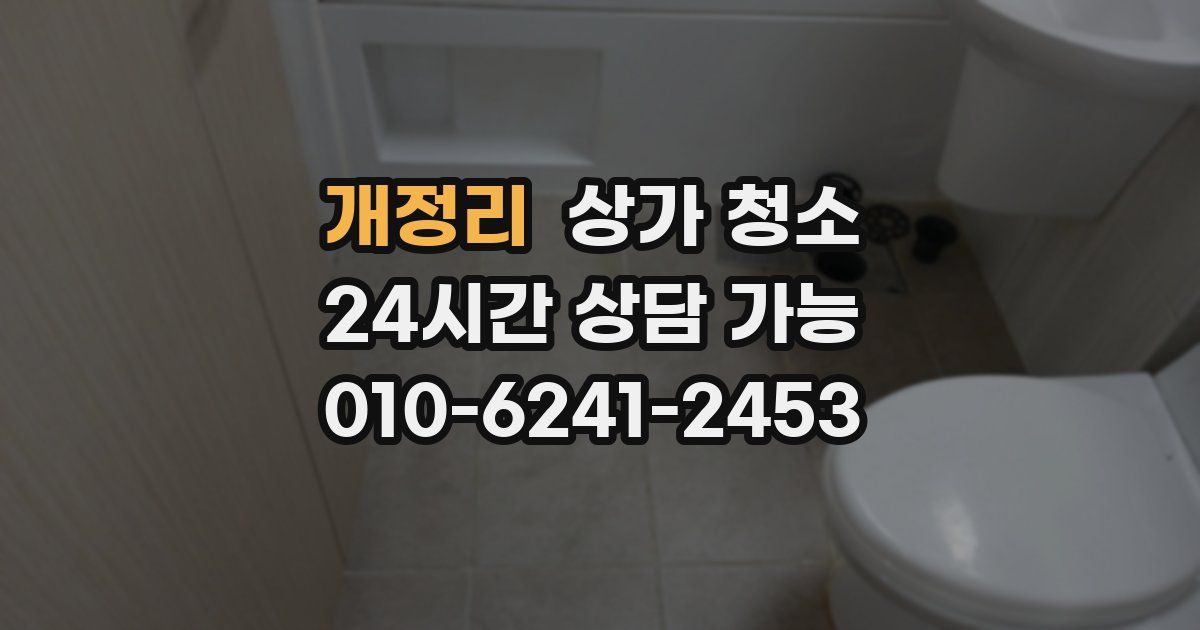 개정리 상가 청소