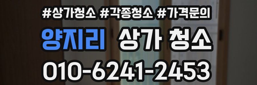 양지리 상가 청소