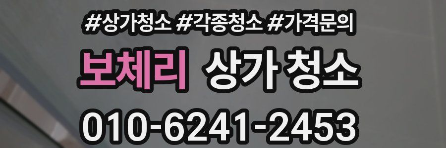 보체리 상가 청소