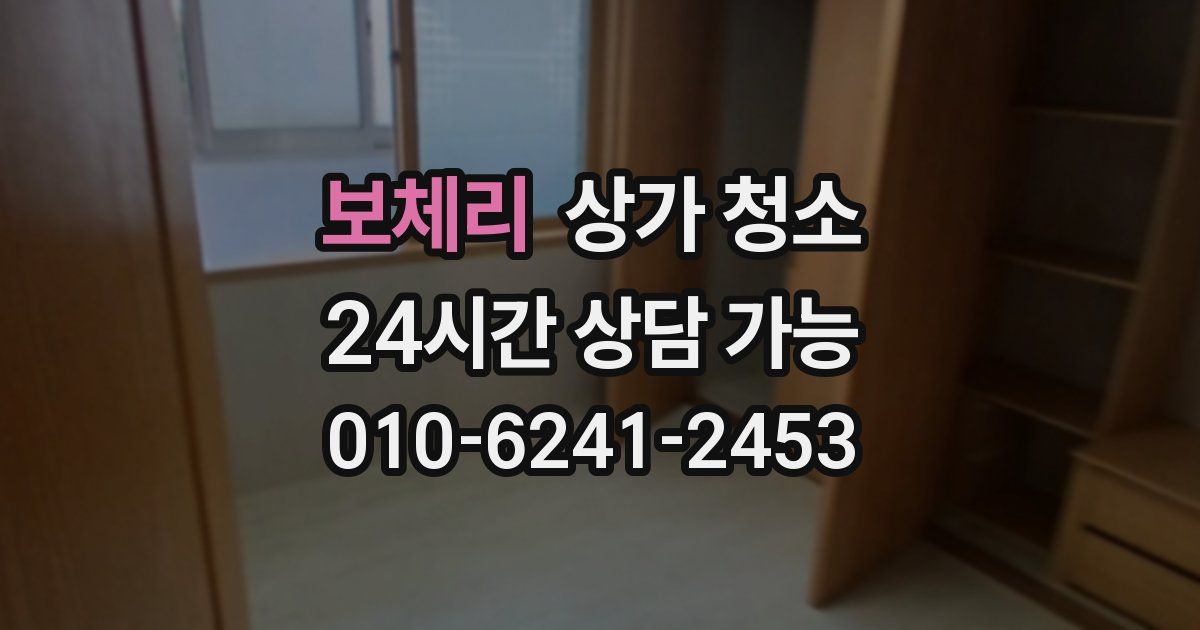 보체리 상가 청소