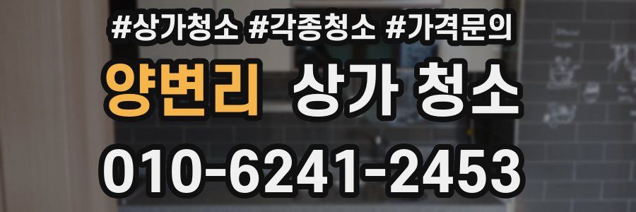 양변리 상가 청소
