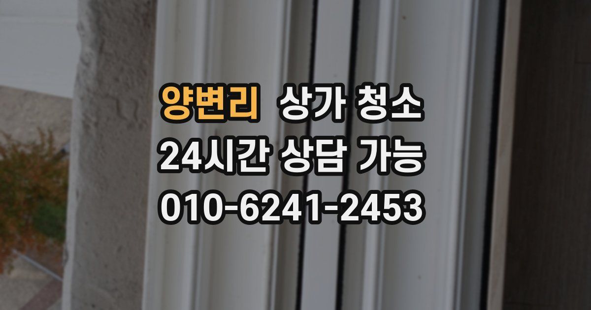 양변리 상가 청소