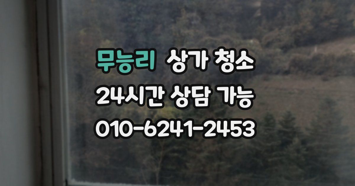 무능리 상가 청소