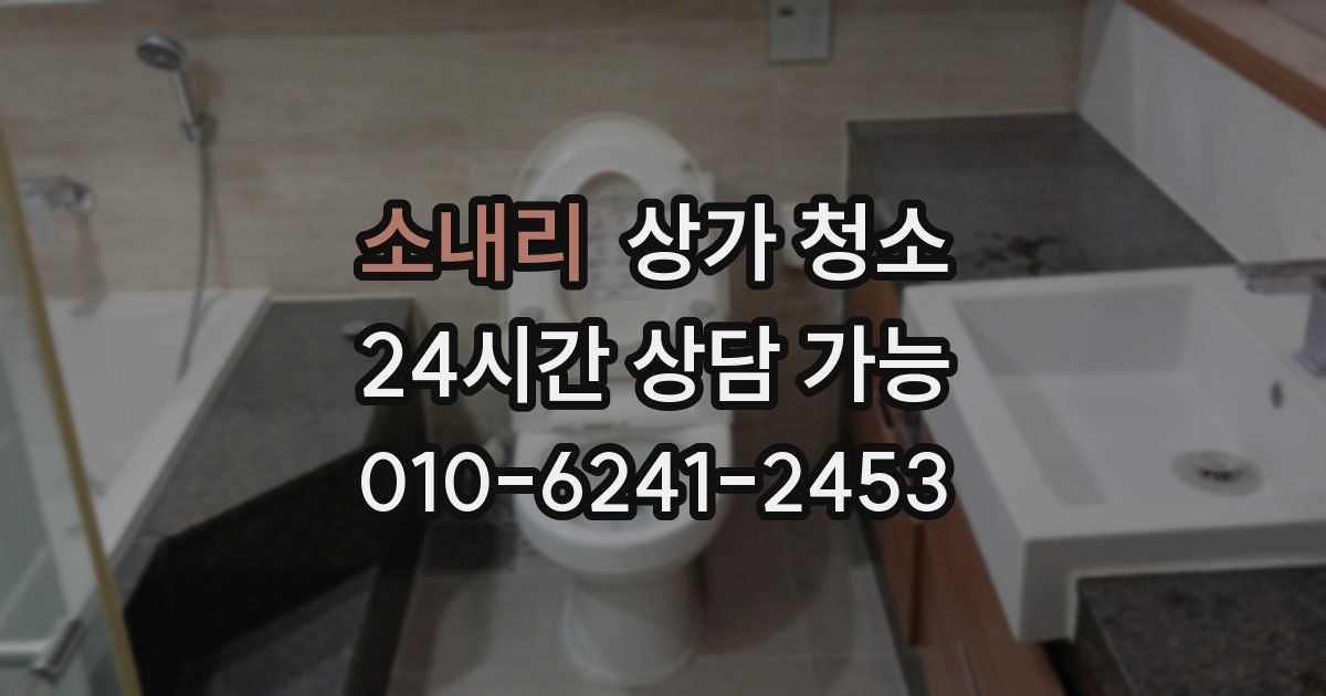 소내리 상가 청소