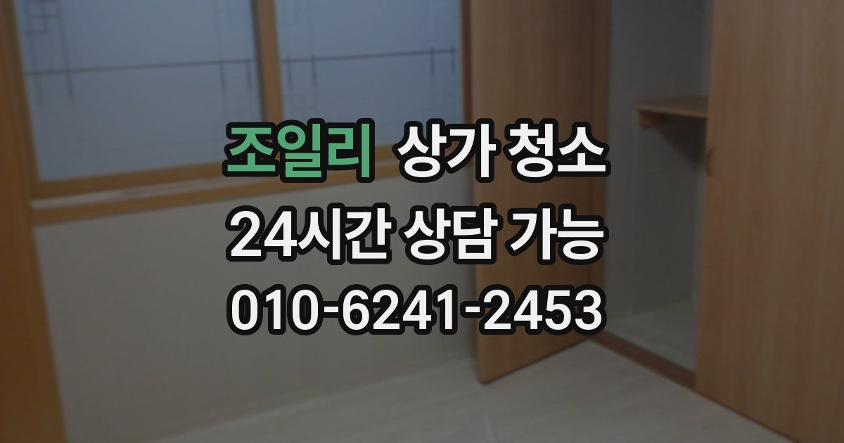 조일리 상가 청소