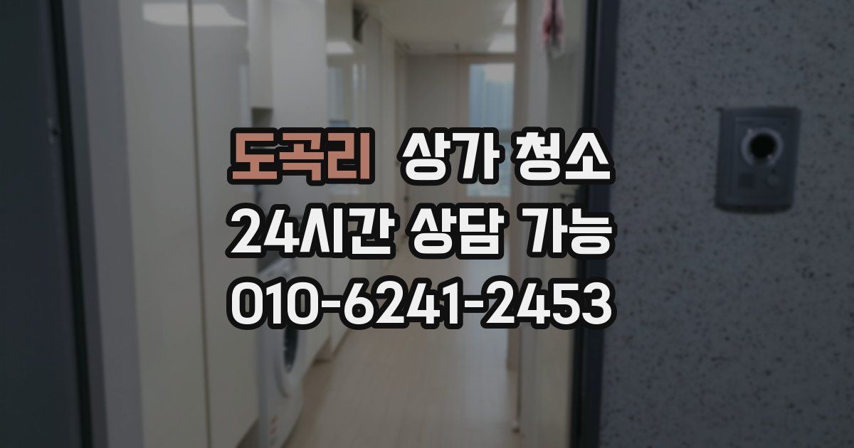 도곡리 상가 청소