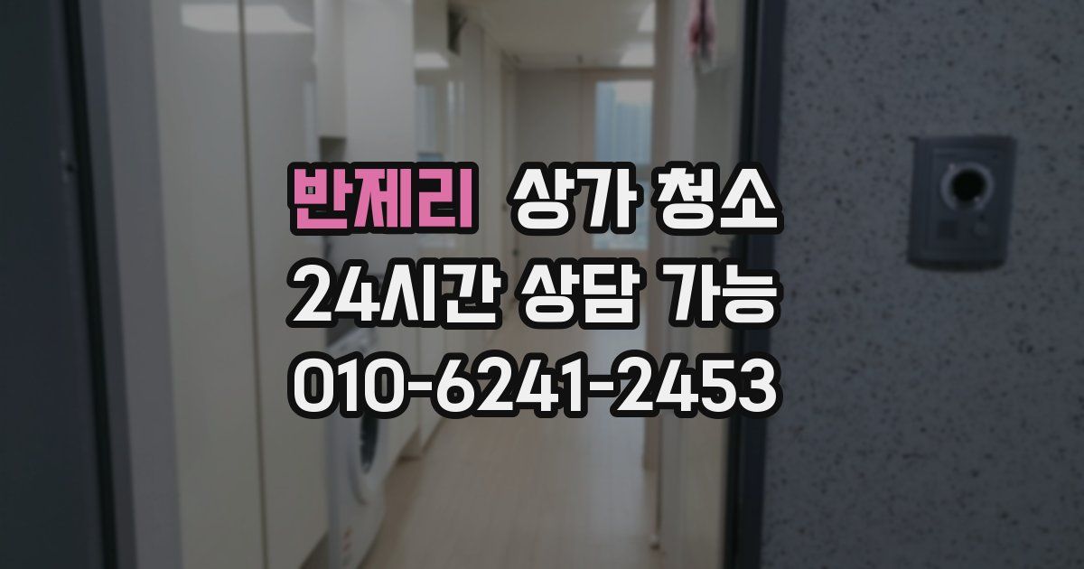 반제리 상가 청소