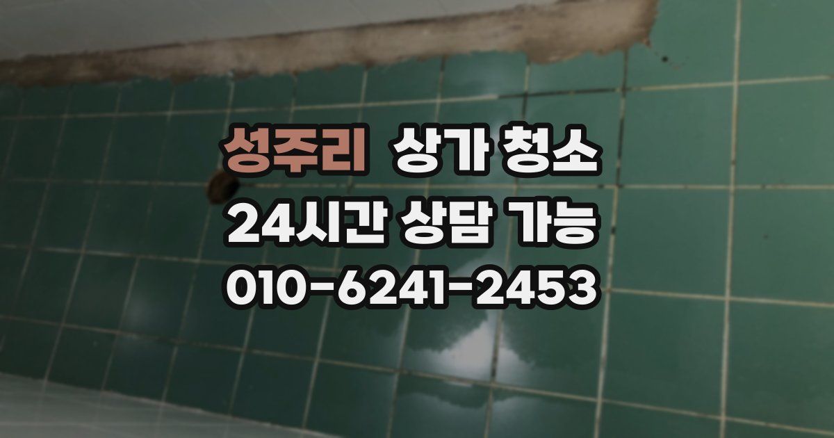 성주리 상가 청소