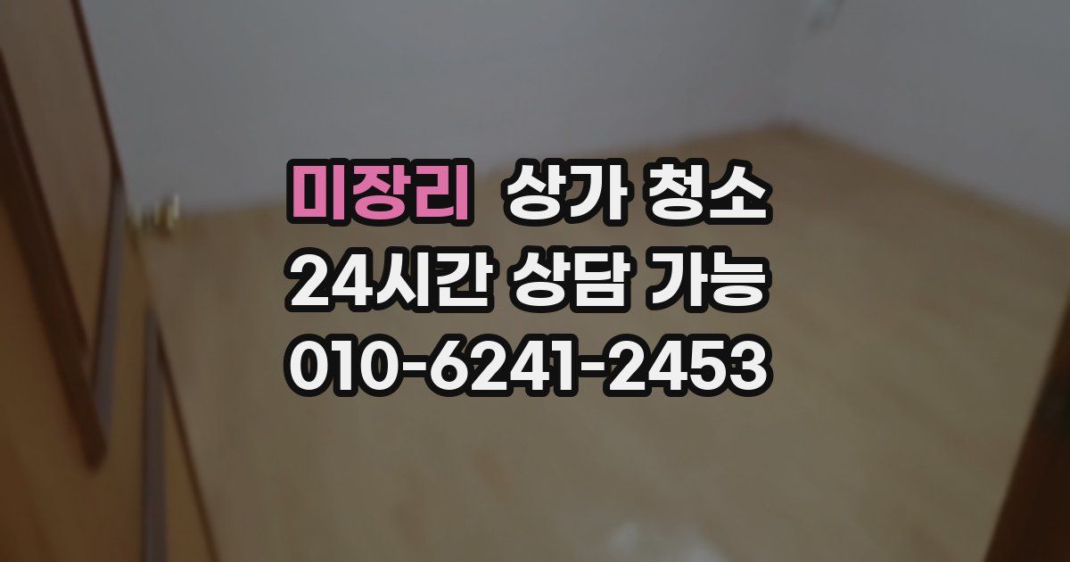 미장리 상가 청소