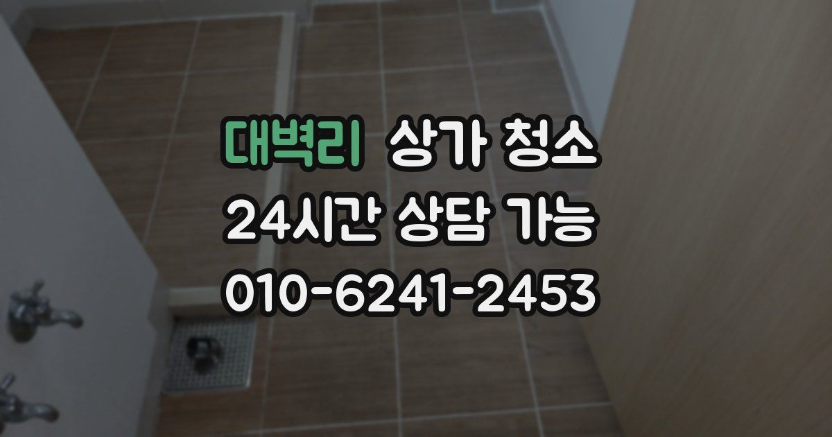 대벽리 상가 청소