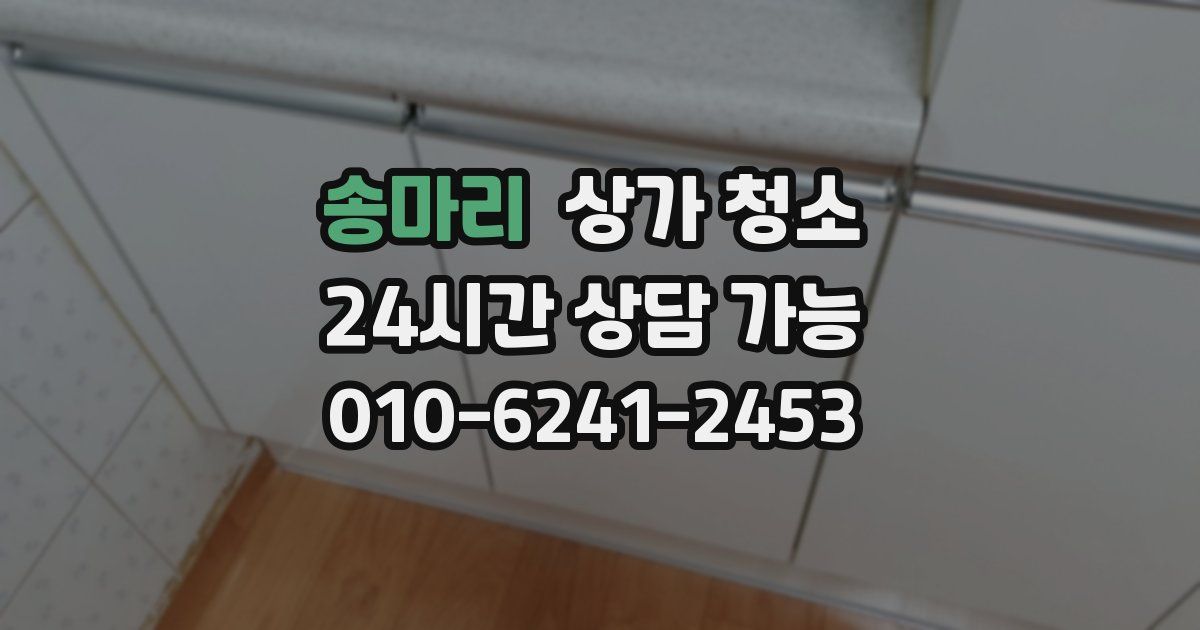 송마리 상가 청소