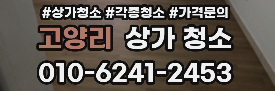 고양리 상가 청소