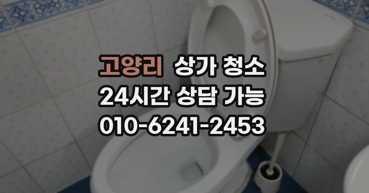 고양리 상가 청소