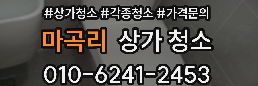 마곡리 상가 청소