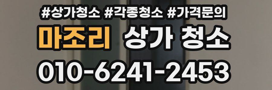 마조리 상가 청소
