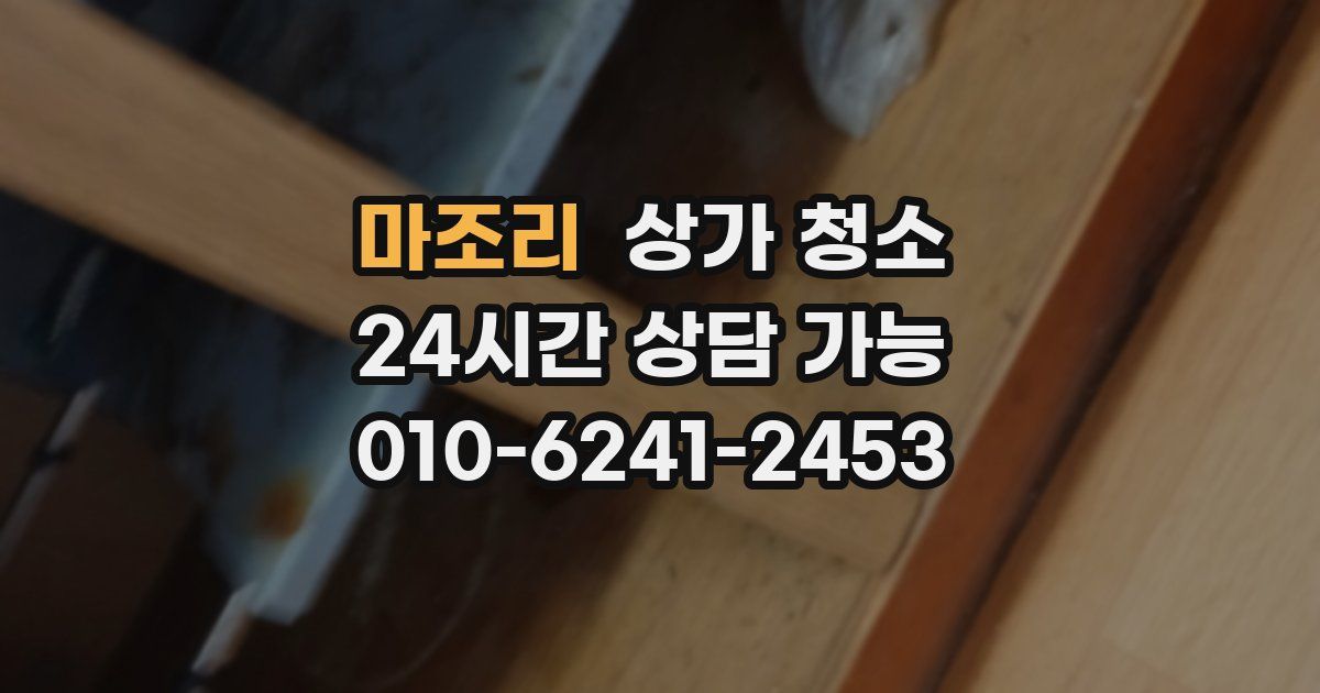 마조리 상가 청소