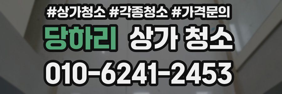 당하리 상가 청소