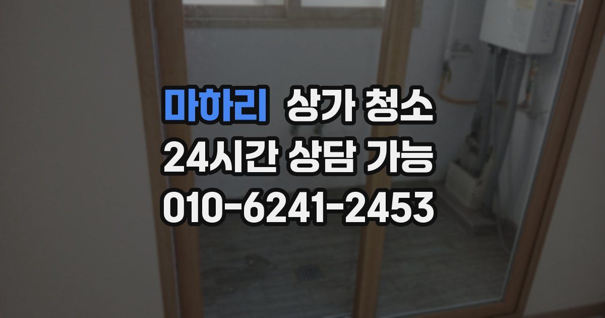 마하리 상가 청소
