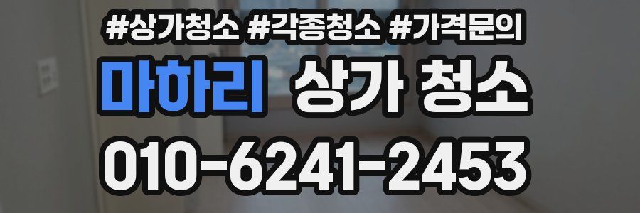 마하리 상가 청소