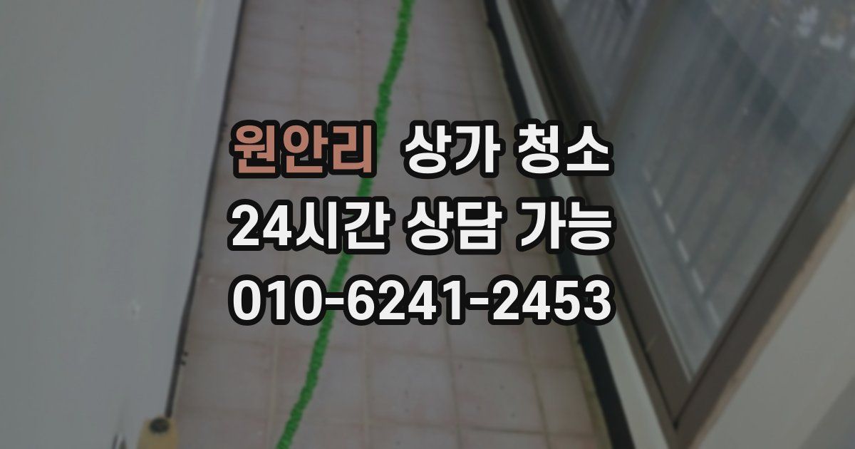 원안리 상가 청소