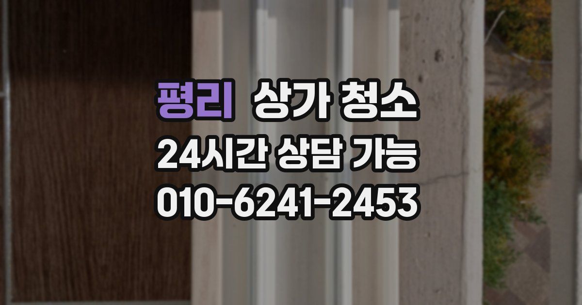 평리 상가 청소