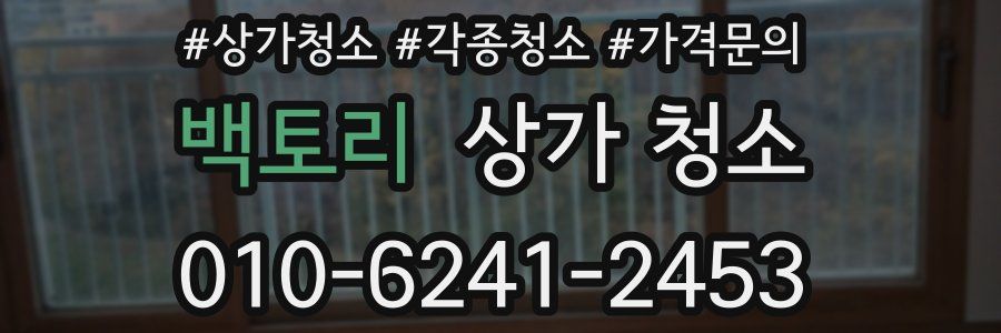 백토리 상가 청소