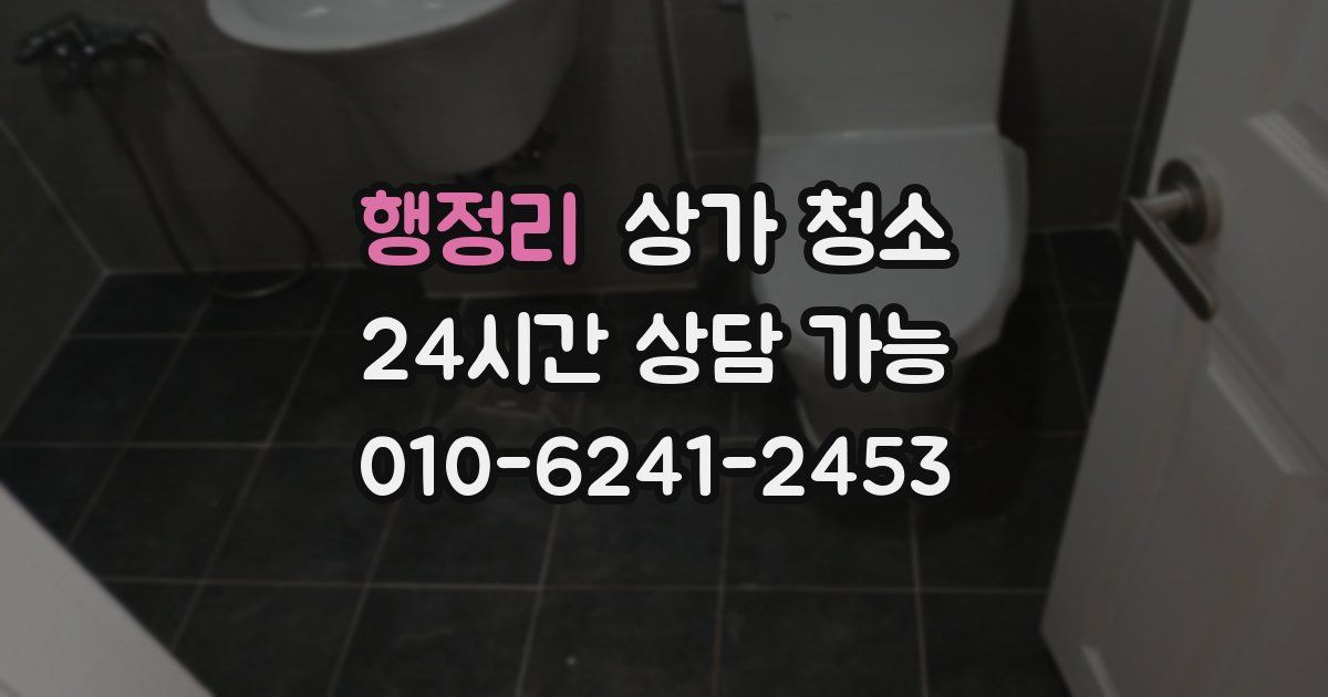 행정리 상가 청소