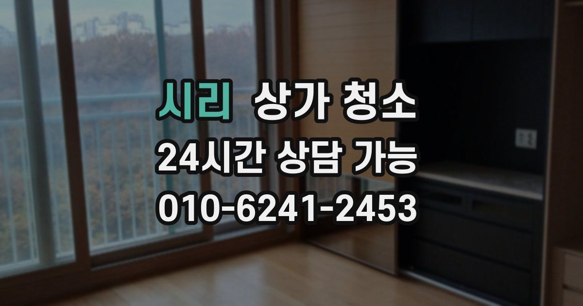 시리 상가 청소