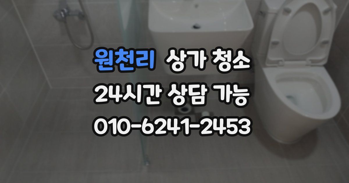 원천리 상가 청소