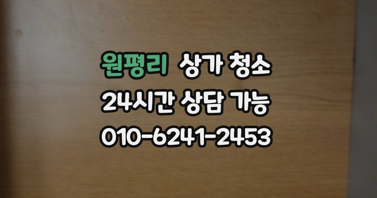 원평리 상가 청소