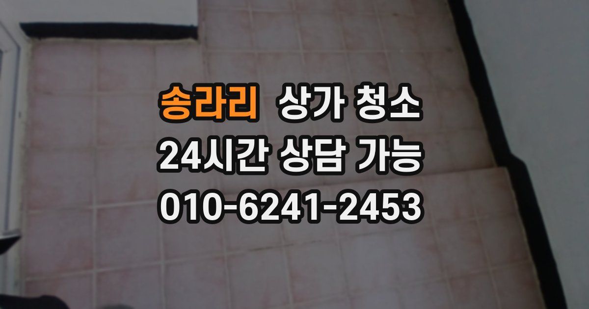 송라리 상가 청소