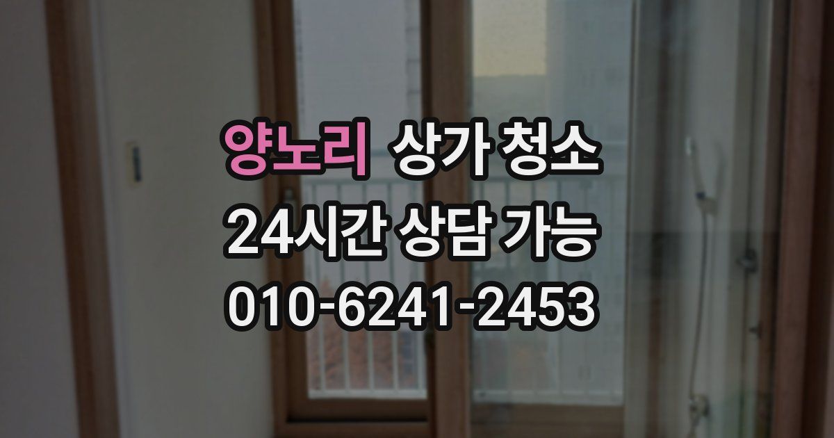 양노리 상가 청소