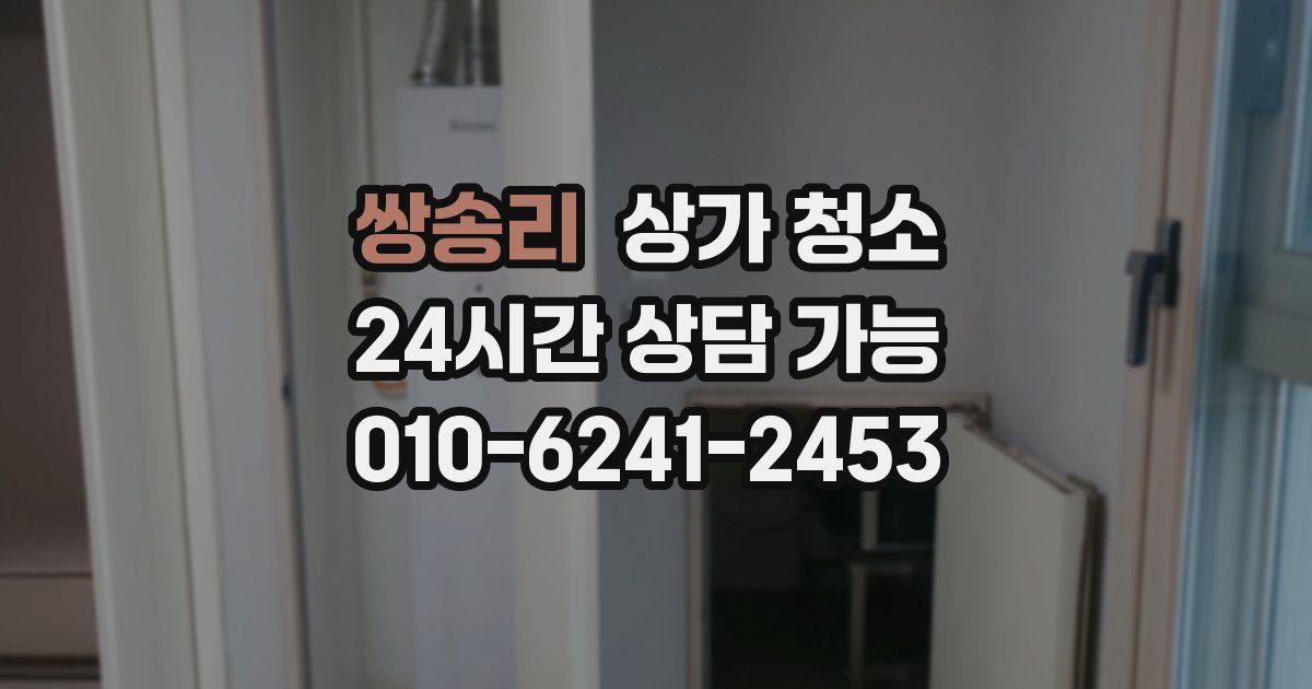 쌍송리 상가 청소