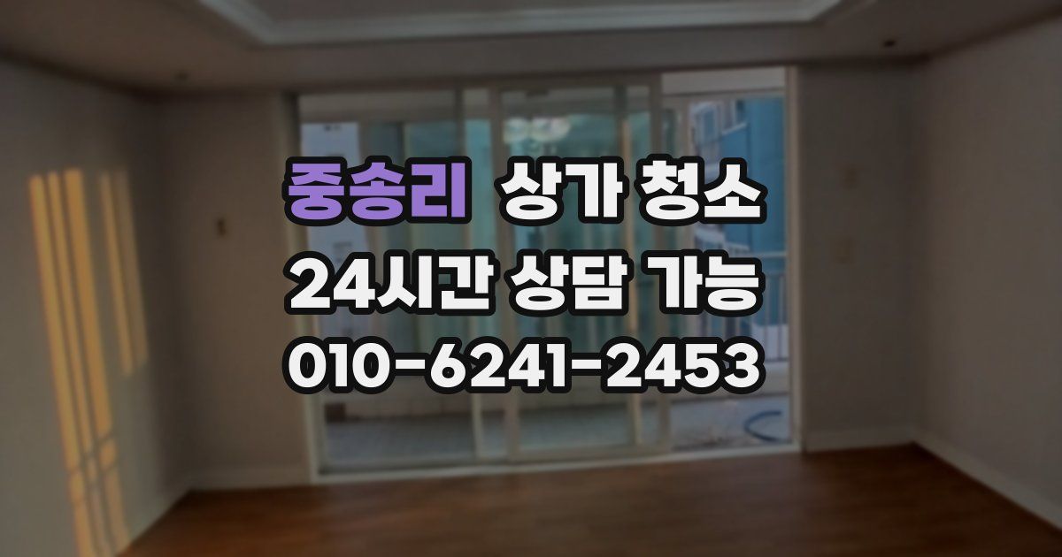 중송리 상가 청소