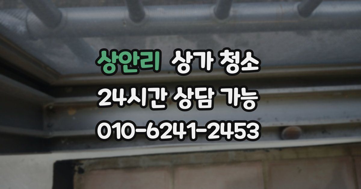 상안리 상가 청소