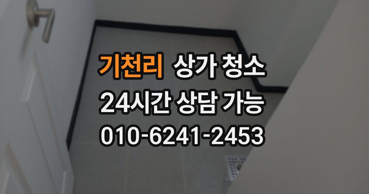 기천리 상가 청소