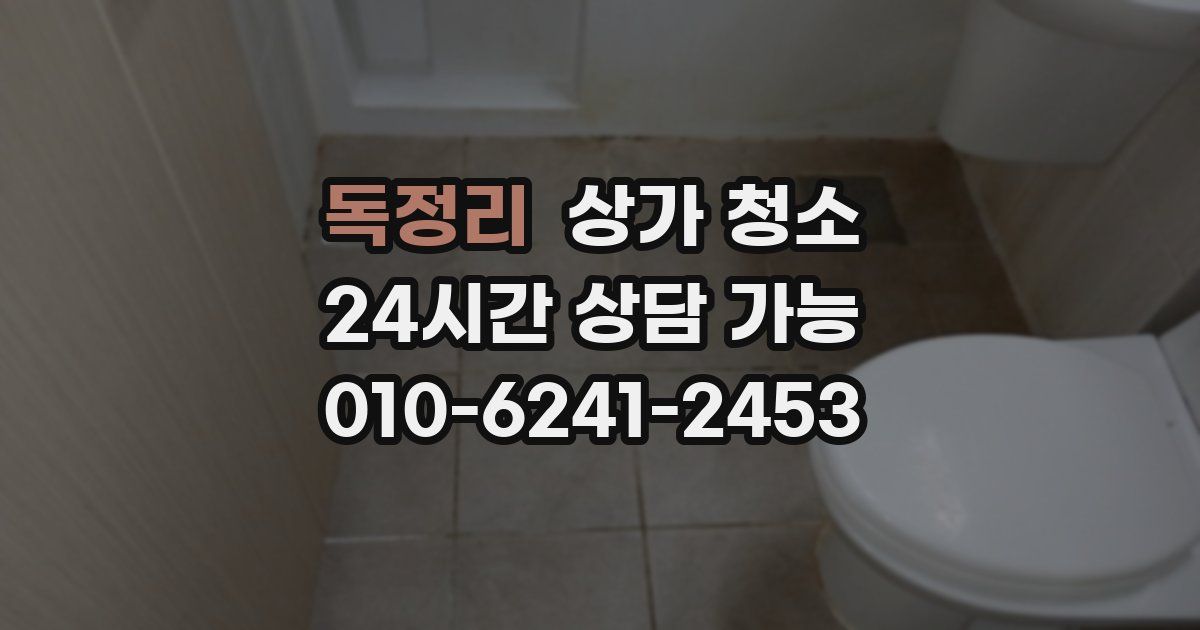 독정리 상가 청소