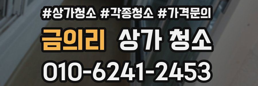 금의리 상가 청소