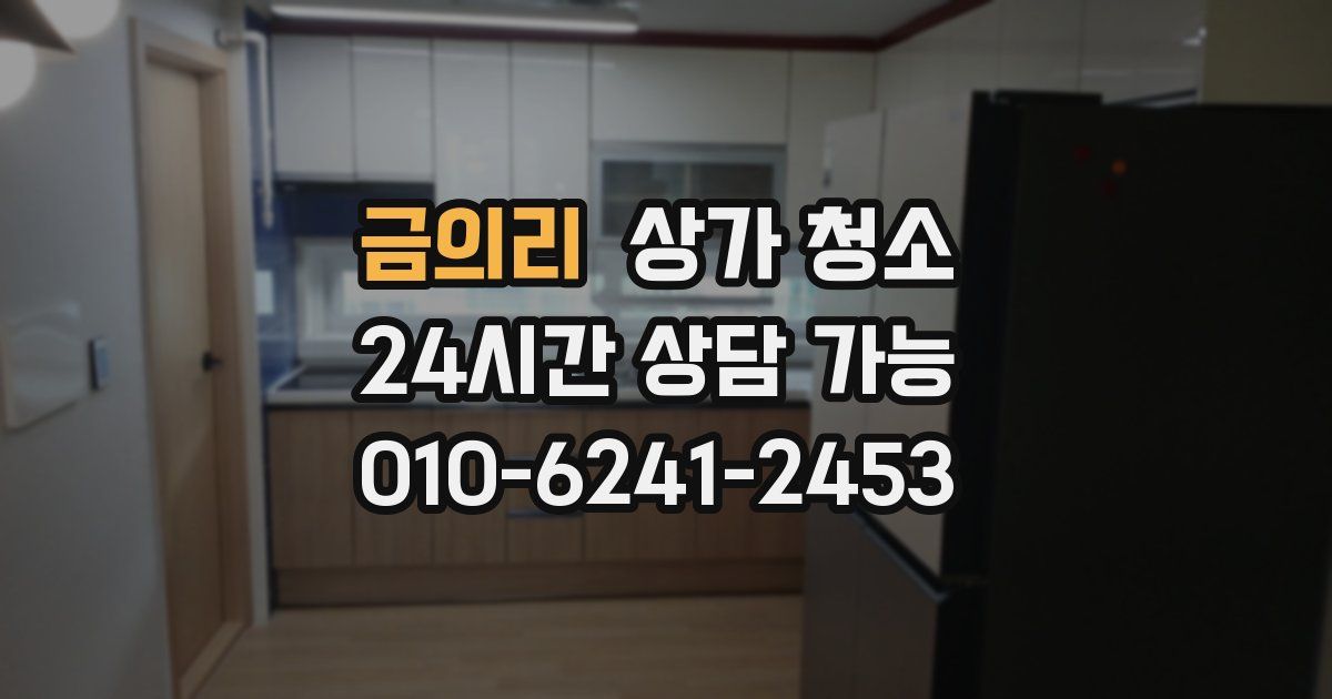 금의리 상가 청소