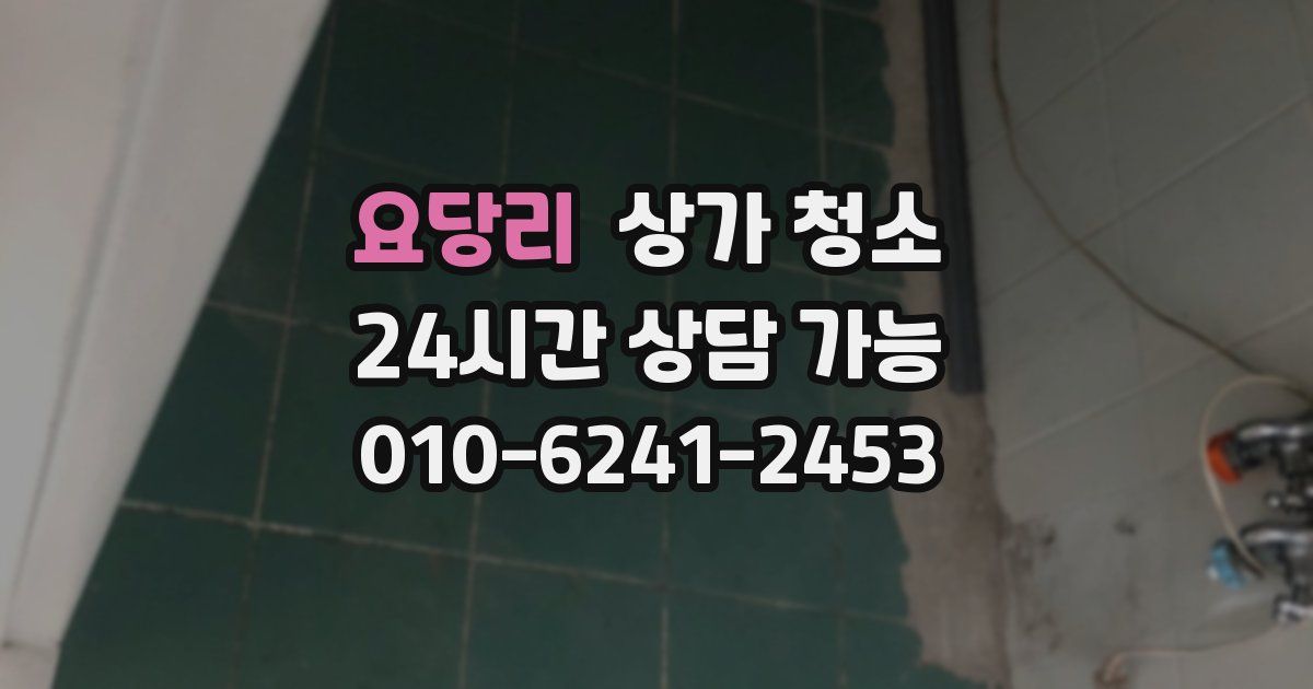 요당리 상가 청소